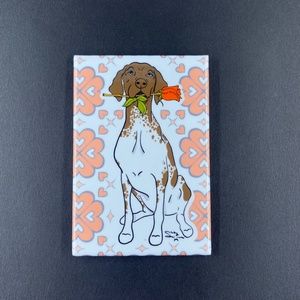 German Shorthaired Pointer Dog Magnet, Handmade Valentine's Day Gift Decor 2x3"